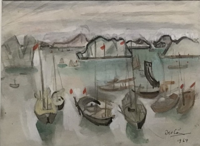 Bức vẽ "Bến thuyền"